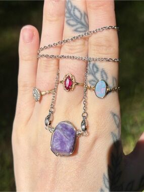 Charolite interchangeable necklace